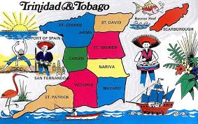 Black And White Coat Of Arms Trinidad And Tobago Trinidad And Tobago Map Card Trinidad And Tobago Map Tobago Map Trinidad And Tobago