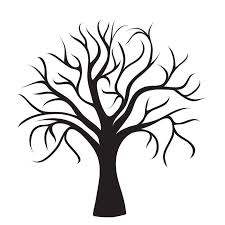 Muursticker Zwarte Boom Zonder Bladeren Pixers We Leven Om Te Veranderen Boom Silhouet Boomtekening Bomen Tekenen