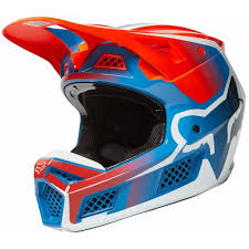 € 159,99 snel winkelen helm speedframe pro. Fox V3 Rs Wired Motocross Helm Orange Blau Fuelcustoms De