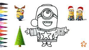 These pumpkin coloring pages are great for halloween, fall, and thanksgiving. Christmas Minion How To Color Christmas Minion Coloring Pages For Children With Color Kids Tv Youtube