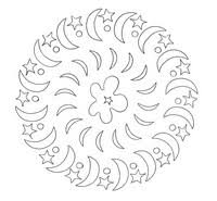 Glue the stars and moon to a piece of thin cardboard, such as a 7. Coloring Pages Stars Sun Moon Morning Kids