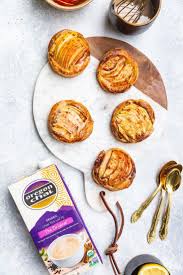 Chai Apple And Almond Puff Pastry Tarts Fall Recipe Recipe Puff Pastry Tart Pastry Tart Dessert Recipes