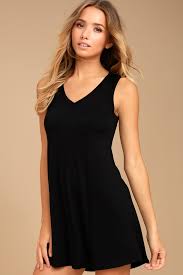 Casually Cool Black Swing Dress Womens Black Dress Little Black Dress Stylish Black Dress