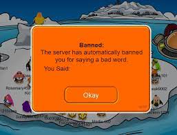 I made an account and i said 'fuck' it gave me a warning so then i said 'fuk' and i got banned for 24 hours. Hd Club Penguin Ban Memetemplatesofficial