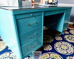 If you need a fresh workspace in your home, it's likely that you have considered making a diy desk. Amazing Diy Teal Metal Desk Makeover Fun Diy Home Office Ideas The Diy Nuts