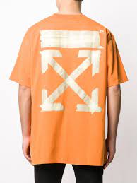 Maybe you would like to learn more about one of these? Off White C O Virgil Abloh Cotton Tape Arrows Print T Shirt In Orange Beige Orange For Men Lyst