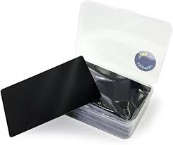 Aluminum alloy leather wallet card case business antimagnetic credit card case. Amazon Com Ebamaz 100pcs Aluminum Alloy Metal Card Plate 3 4 X2 13x0 008 Inch For Laser Engrave Or Uv Print Black Blank Thin Not Suitable As Luxury Business Card Office Products