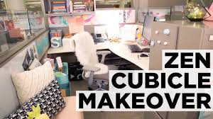 Before And After Zen Cubicle Makeover Hgtv Youtube Cubicle Makeover Work Cubicle Decor Cubicle Decor Office