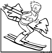Skiing Coloring Page Free Online Colouring Pages Coloring Pages Color