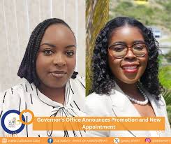 title The Governor's Office has announced key staffing developments within  the organization. Mrs Edella Woodley has been promoted from Project Officer  to Programme Manager while, Ms Adena Johnson joined the team as