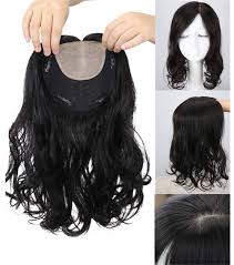 Alibaba.com offers 5,558 wigs thinning hair products. Clip In Real Human Hair Toppers Hair Pieces Natura Wavy 6 3 X 6 Silk Base Crown Wig Topper For Women With Thinning Hair 14 Black Free Part Buy Online In India At