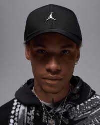 Cappello strutturato con Jumpman in metallo Nero Uomo Nero