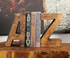 A To Z Bookends Wooden Bookends Wood Bookends Bookends