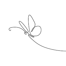 Picture Of A Continuous Line Of Minimalist Butterfly Animals Vector And Png Line Art Tattoos Line Art Drawings Minimalist Drawing