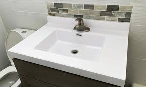 Backsplashes of this type are mainly found in kitchens and sometimes in bathrooms, directly behind sinks and usually stretching the entire length of the counter and up to the. 30 Bathroom Backsplash Ideas Tile Sink Vanity Backsplash