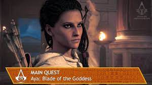 Assassin's Creed Origins - Main Quest - Aya: Blade of the Goddess - YouTube