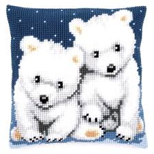 17.75 x 22.5 18 count: Embroidery Cross Stitch Dog Cd5165 Bernie Collection D Art Cross Stitch Cushion Front Kit Crafts Carrievilas Com