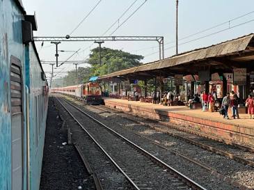 Pernem Railway Station on the Konkan Railway line, AI generated