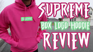 Our latest supreme bogo hoodie are nearly reaching authentic level which fixes the floating e and diamond style embroidery on the box logo patch. Supreme Box Logo Hoodie Fw17 Review On Body Magenta Pink Watermelon Youtube