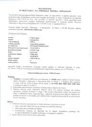 Zobacz 2 odpowiedzi na zadanie: Ogloszenie O Przetargu Na Sprzedaz Samochodu Cstir Strzyzow