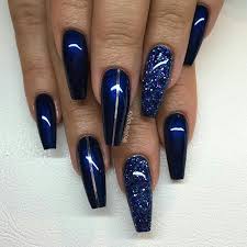 Easy Black And Blue Nail Designs Cute Nails Blue Acrylic Nails Makeup Nails Art Blue Coffin Nails