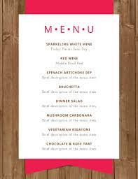 Delicious recipes and menu ideas for dinner parties for friends and family. Simple Dinner Party Menu Template Mycreativeshop