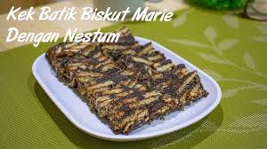 Sebab buat 3 x 1/2. Cara Membuat Kek Batik Biskut Marie Dengan Nestum No Bake Youtube