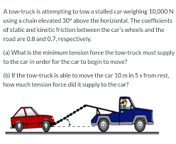 How to tow a car with a truck. A Tow Truck Is Attempting To Tow A Stalled Car Chegg Com
