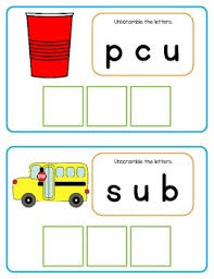 This generator takes the letters of each word, then randomly spits them back out to make the scrambled word. Cvc Spelling Scramble Unscramble The Letters To Make Cvc Words