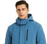 Men's Heated Jacket Windproof Winter Outdoor Soft Shell with Detachable Hood Electric Heated Coat
