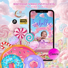 Candyland Invitation With Photo