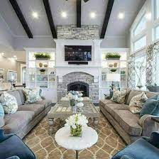 48 Family Room Design Ideas That Comfortable Interior Design Familyroomdesign Ideasthatcomfo Family Room Layout Great Room Layout Large Living Room Layout