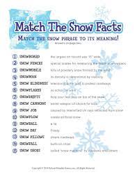 Yellow snow is the topic of many a winter joke. Winter Snow Facts Match Game