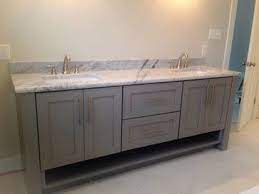 Colors for kitchen cabinets, but darker, bolder hues, like soft black and navy—particularly in. Cabinets Dovetail Gray Sw This Is What The Girls Bath Will Look Like Grey Bathroom Cabinets Gray Cabinet Color Custom Bathroom Vanity