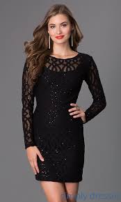 Short Lace Long Sleeve Dress 47802 By Jump Black Long Sleeve Cocktail Dress Long Sleeve Lace Short Dress Trendy Dresses Formal