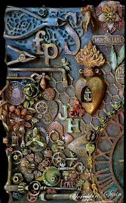 Pin De Sabine Kuck En Mixed Media Art Journal Covers Arte Con Materiales Combinados Manualidades Steampunk Lienzo Con Varios Materiales