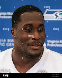 Seattle Seahawks linebacker Derick Hall (58) speaks to the media during the  NFL football team's rookie minicamp, Friday, May 12, 2023, in Renton, Wash.  (AP Photo/Lindsey Wasson Stock Photo