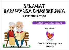 Dasar untuk hubungan antarwarga negara. Selamat Hari Warga Emas Sedunia 1 Oktober 2020