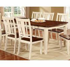 Set cherry finish wood dining room kitchen table and 4 chairs full compass. Dover White Cherry Wood Dining Table W Leaf By Furniture Of America