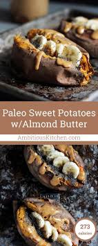 Breakfast Baked Sweet Potatoes With Almond Butter Banana Chia Recipe Vegan Breakfast Beurre D Amande Recette Amande