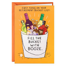 English bulldog happy retirement card! Booze Filled Bucket List Funny Retirement Card Greeting Cards Hallmark Funny Retirement Cards Retirement Cards Handmade Retirement Humor