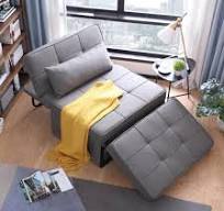 Tempat Tidur Sofa Single Lipat Kecil Nyaman Abu-abu Pabrikan ...