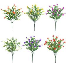 It can be installed anywhere for any number of uses. 6pcs Artificial Flowers Faux Plastic Greenery Plants For Outside Hanging Planter Patio Yard Decor Super Promo C7623 Goteborgsaventyrscenter