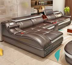 Ultimate Couch Giant Leather Sectional With Integrated Massage Chair And Speakers Living Room Sofa Set Sofa Design Living Room Sofa