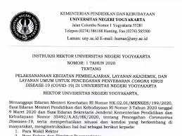 Surat tertanggal 3 maret 2020 itu ditandatangani oleh uskup agung keuskupan agung semarang, mgr robertus rubiyatmoko. Cegah Virus Corona Uny Terapkan Kuliah Online Mulai Pekan Depan