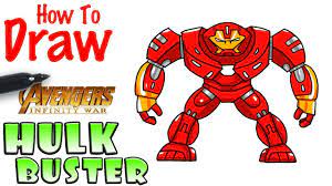Start drawing hulk with a pencil sketch. How To Draw Hulkbuster Avengers Infinity War Youtube