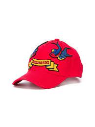 Dsquared2 Embroidered Patch Cap Italiani Farfetch Com Hat Designs Mens Caps Embroidered Patches