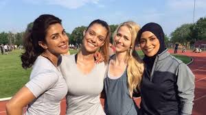 She is a french and american citizen. Priyanka Chopra Hangs Out With Johanna Braddy Yasmine Al Massri On Quantico Sets