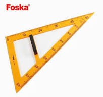 50cm Plastic Handle Triangular Teaching Ruler Set