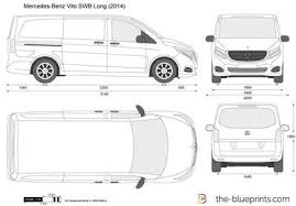 Mercedes Benz Vito Swb Long W447 Vector Drawing Mercedes Benz Vito Mercedes Benz